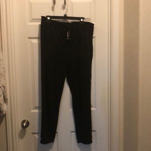 Black drawstring pants